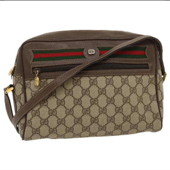 ❣️Gucci GG Canvas Web Sherry Line Shoulder Bag❣️ - Picture 1 of 16